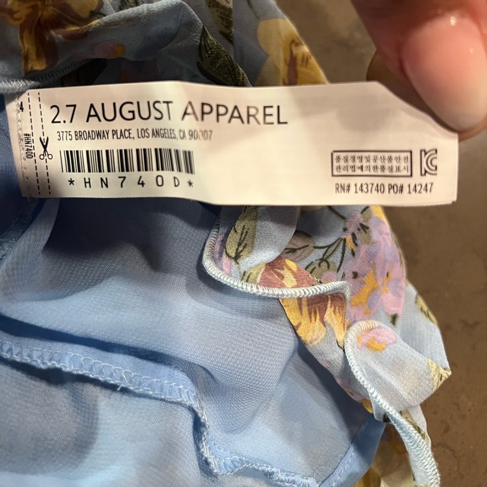 FLORAL PLEATED SHIFT ROMPER WITH TIE DETAIL  Sz XS - Picture 14 of 15